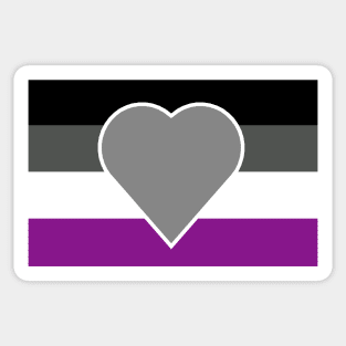 Greyromantic Asexual Flag Sticker